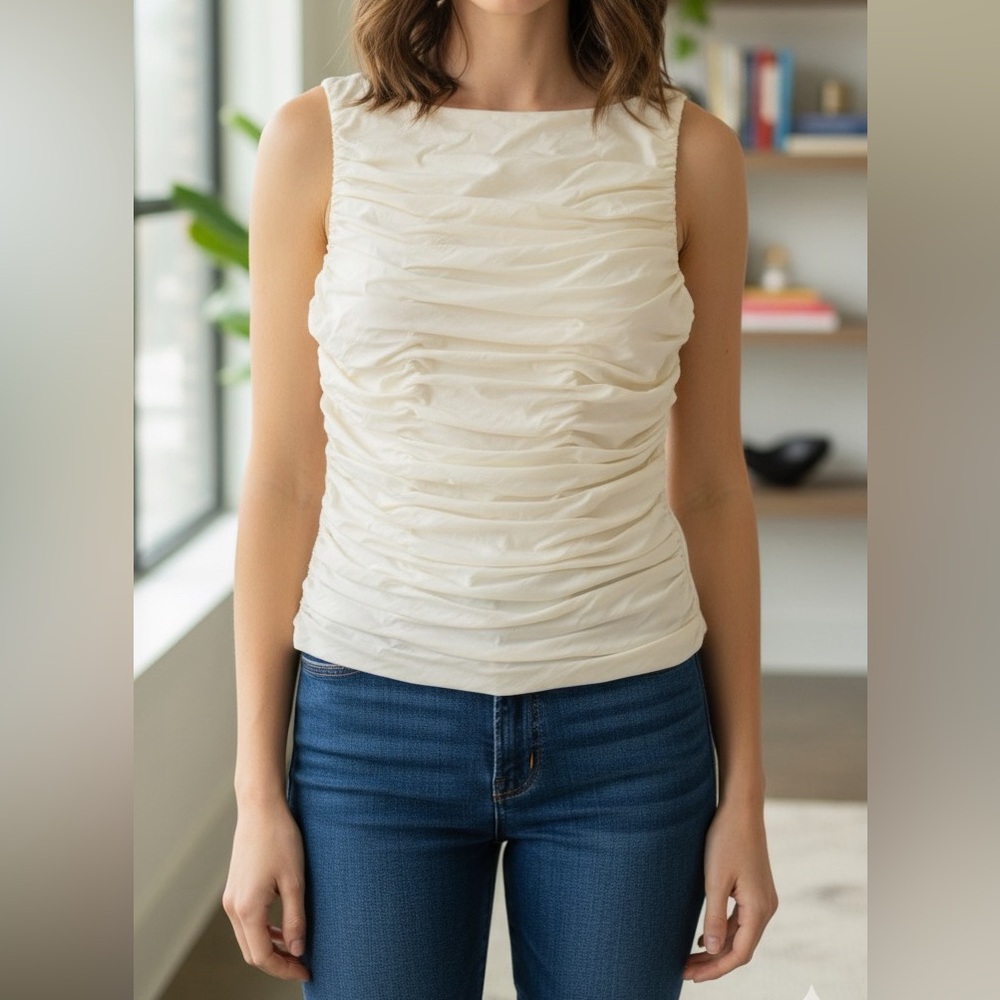 Calvin Klein White Cream Tops